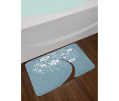 Snowflakes Formation Bath Mat