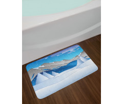 Mountainous Scenery Bath Mat