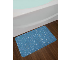 Doodle Style Wintry Items Bath Mat