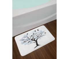 Branches with Birds Bath Mat