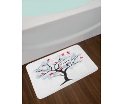 Birds Flying on a Tree Bath Mat