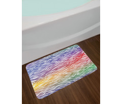 Abstract Zebra Skin Bath Mat