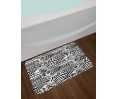 Wild Zebra Lines Bath Mat