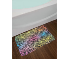 Colorful Wildlife Zebra Bath Mat