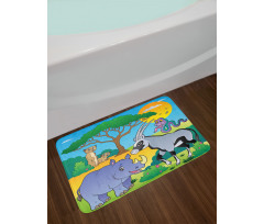 Rhino Antelope Snake Meerkat Bath Mat