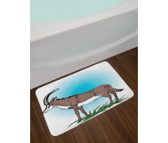 Wild Animal Grass Bath Mat