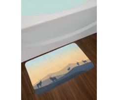 Animal Antlers Pastel Sky Bath Mat