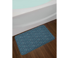 Marine Themed Monochrome Bath Mat