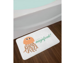 Life is Magnificent Text Bath Mat