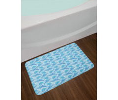 Dolphins Abstract Rounds Bath Mat