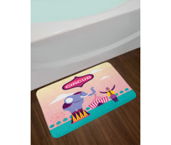 Elephant Acrobat Tent Ferris Bath Mat