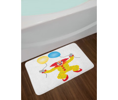 Happy Circus Entertainer Man Bath Mat