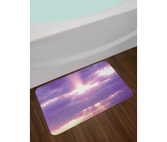 Romantic Cloudy Sky Bath Mat