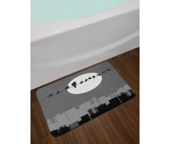 Moon Night at City Bath Mat