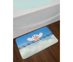 Cartoon Animal Peace Bath Mat