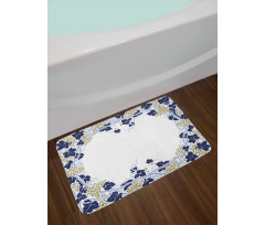 Framed Grape Leaves Graphic Bath Mat