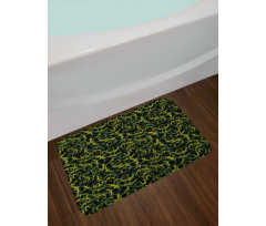 Dark Tones Abstract Ivy Grape Bath Mat