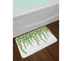 Garden Theme Grape Leaves Bath Mat