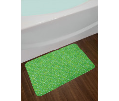 Scribbled Blooming Daisies Bath Mat