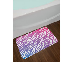 Colorful and Striped Artwork Bath Mat