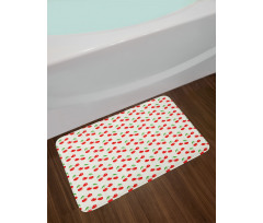 Cartoon Fruit and Leaves Bath Mat