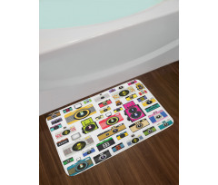 Vintage Old Cameras Bath Mat