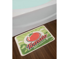 Vintage Tomato Poster Bath Mat