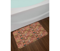 Primitive Animal Drawings Bath Mat