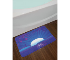 Exotic Summer Time Scene Bath Mat