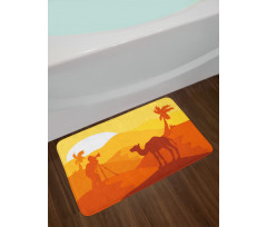 Camel Safari Monochrome Art Bath Mat