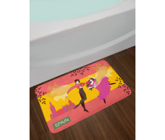 Spanish Dancer Woman and Man Bath Mat