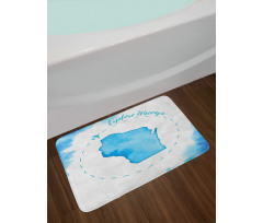 Explore Wisconsin Map Design Bath Mat