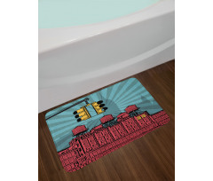 Graphical Manhattan City Bath Mat