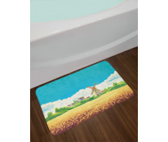 Countryside Wheat Field Bath Mat