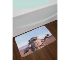 Astronaut Giving Thumbs Bath Mat