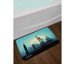 USA Skyscrapers City Skyline Bath Mat