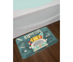 Surfing Text and Van Bath Mat