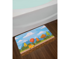 Autumn Trees and Car Bath Mat