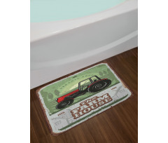 Farmer Tractor Art Bath Mat