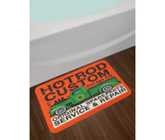 Garage Retro Vehicle Bath Mat