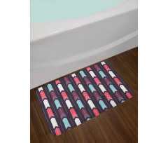 Vertically Upwards Streaks Bath Mat