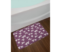 Flying Love Angel Drawings Bath Mat