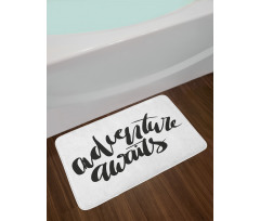 Monochrome Cursive Bath Mat