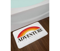 Modern Wording Bath Mat