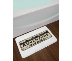 Rusty Art Mountain Bath Mat