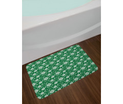 Botanical Pattern Seeds Bath Mat