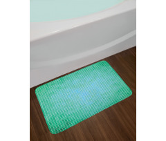 Pixel Mosaic Love Pattern Bath Mat