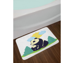 Mammal and His Baby Outdoors Bath Mat