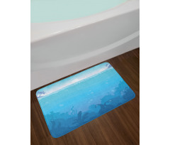 Underwater Landscape Palms Bath Mat