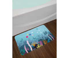 Seaweed Algae and Coral Bath Mat